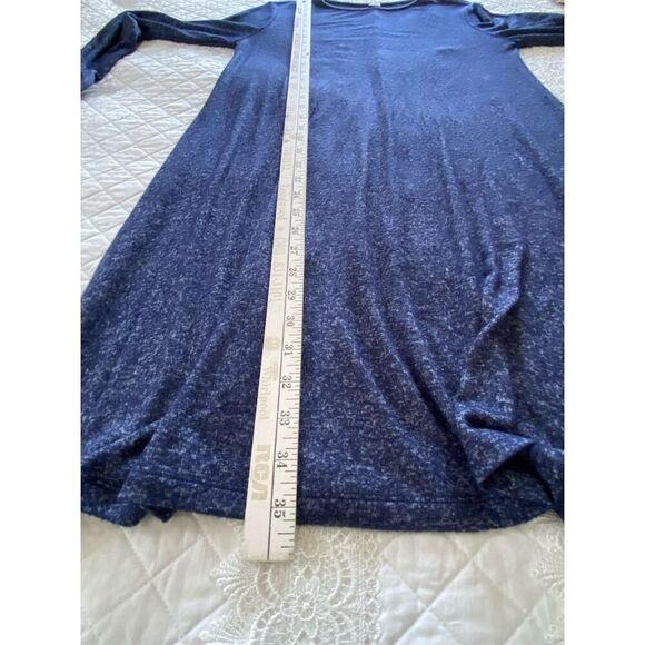 Old Navy Swing Dress Blue Heather Knit Long Sleeve Knee Length Size Small - Picture 9 of 9